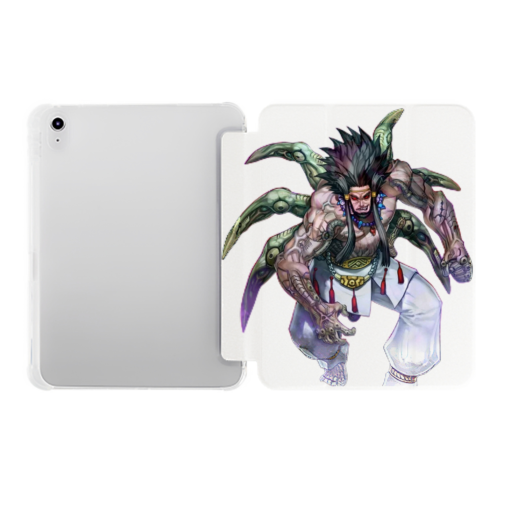 （画像用） 遊☆戯☆王 Yu-Gi-Oh! IPad ケース ペン収納付き 三つ折りスタンド PUレザー×シリコン 対応機種9.5/10.5/10.9インチ